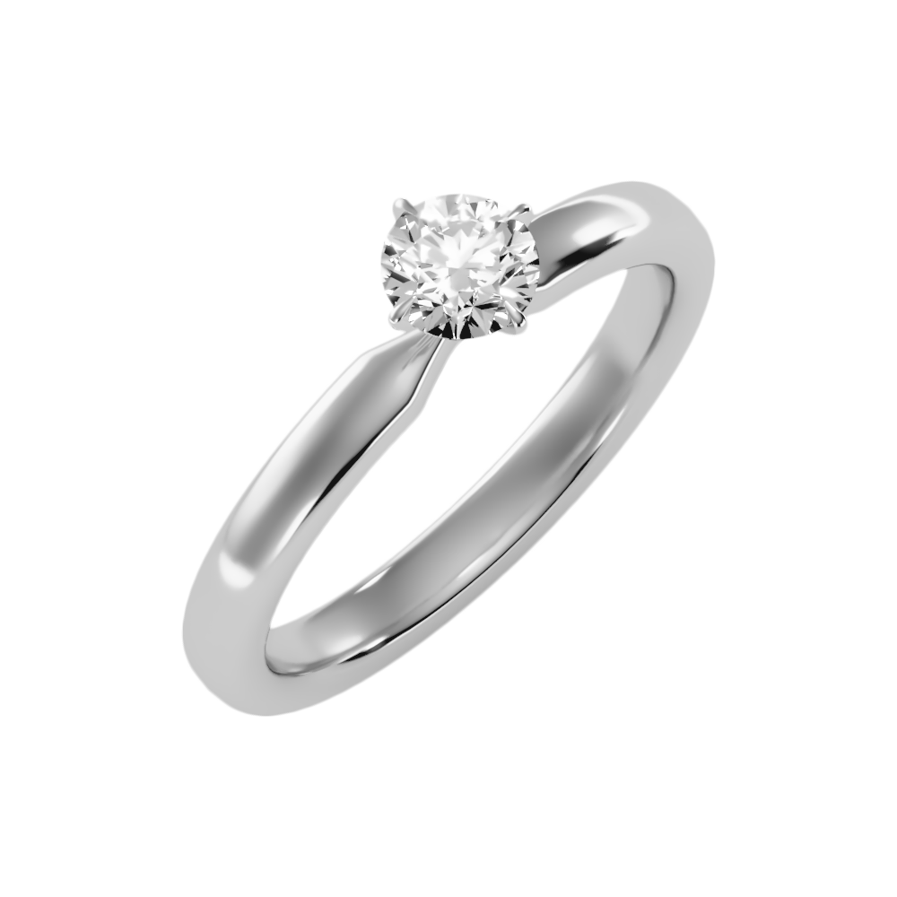 Ebullient Classic Solitaire Ring In 925 Sterling Silver - Five