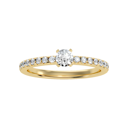 Eccentric Solitaire Ring In 925 Sterling Silver - Ten