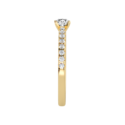 Eccentric Solitaire Ring In 925 Sterling Silver - Eleven