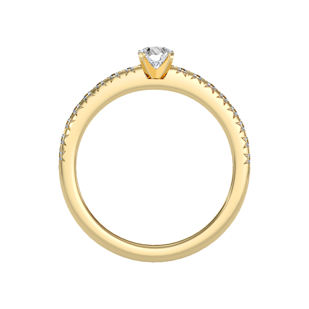 Eccentric Solitaire Ring - Twelve