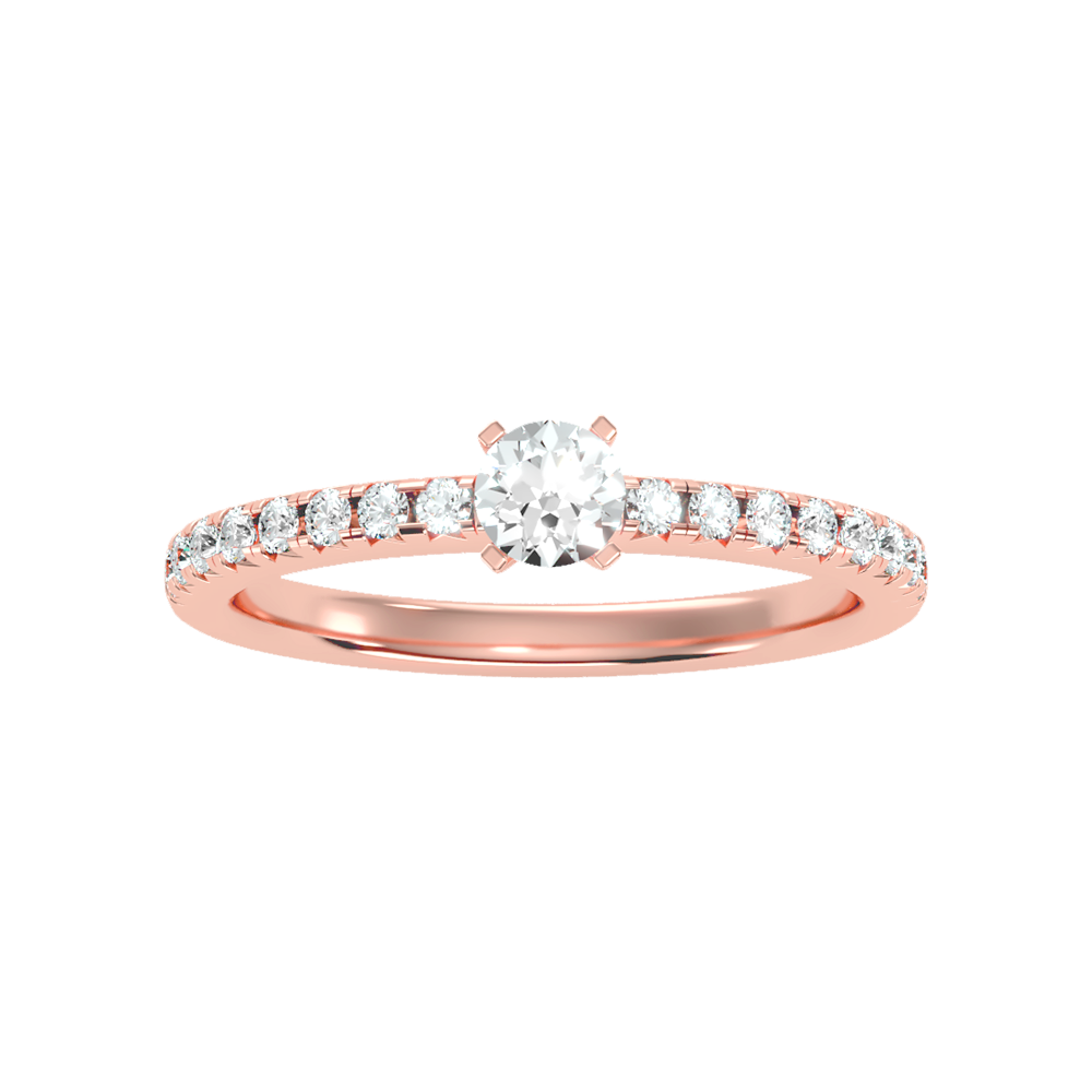 Eccentric Solitaire Ring In 925 Sterling Silver - Three