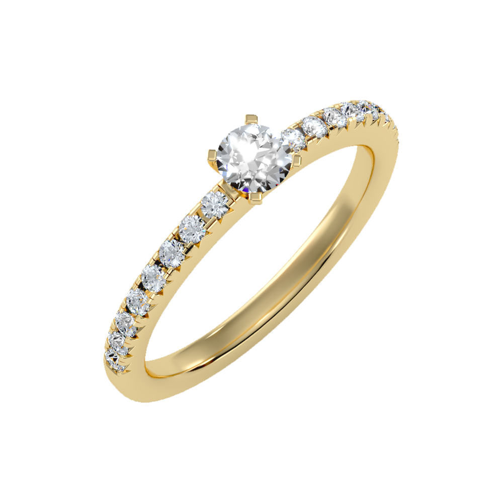 Eccentric Solitaire Ring - Nine