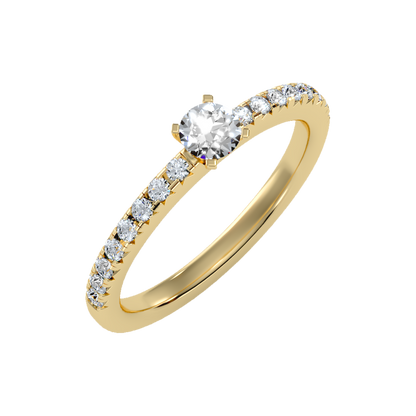 Eccentric Solitaire Ring - Nine