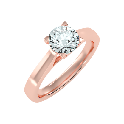 Ecele Classic Solitaire Ring In 925 Sterling Silver - Ten