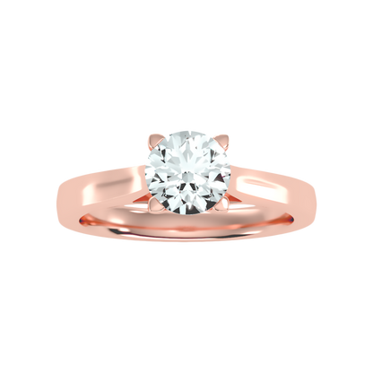 Ecele Classic Solitaire Ring In 925 Sterling Silver - Eleven