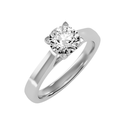 Ecele Classic Solitaire Ring In 925 Sterling Silver - Six
