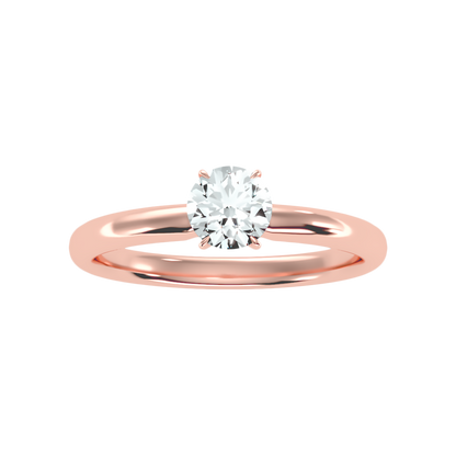Eclatant Classic Solitaire Ring In 925 Sterling Silver - Eleven