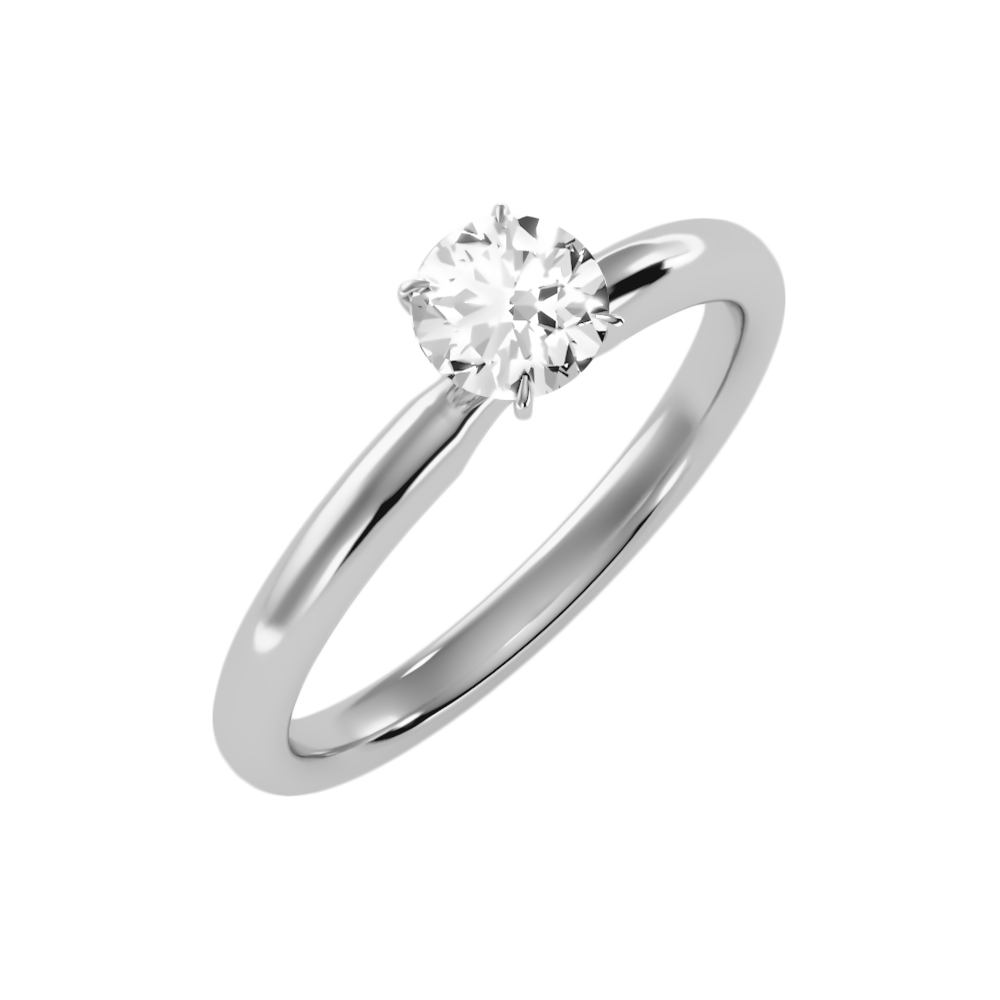 Eclatant Classic Solitaire Ring In 925 Sterling Silver - Five