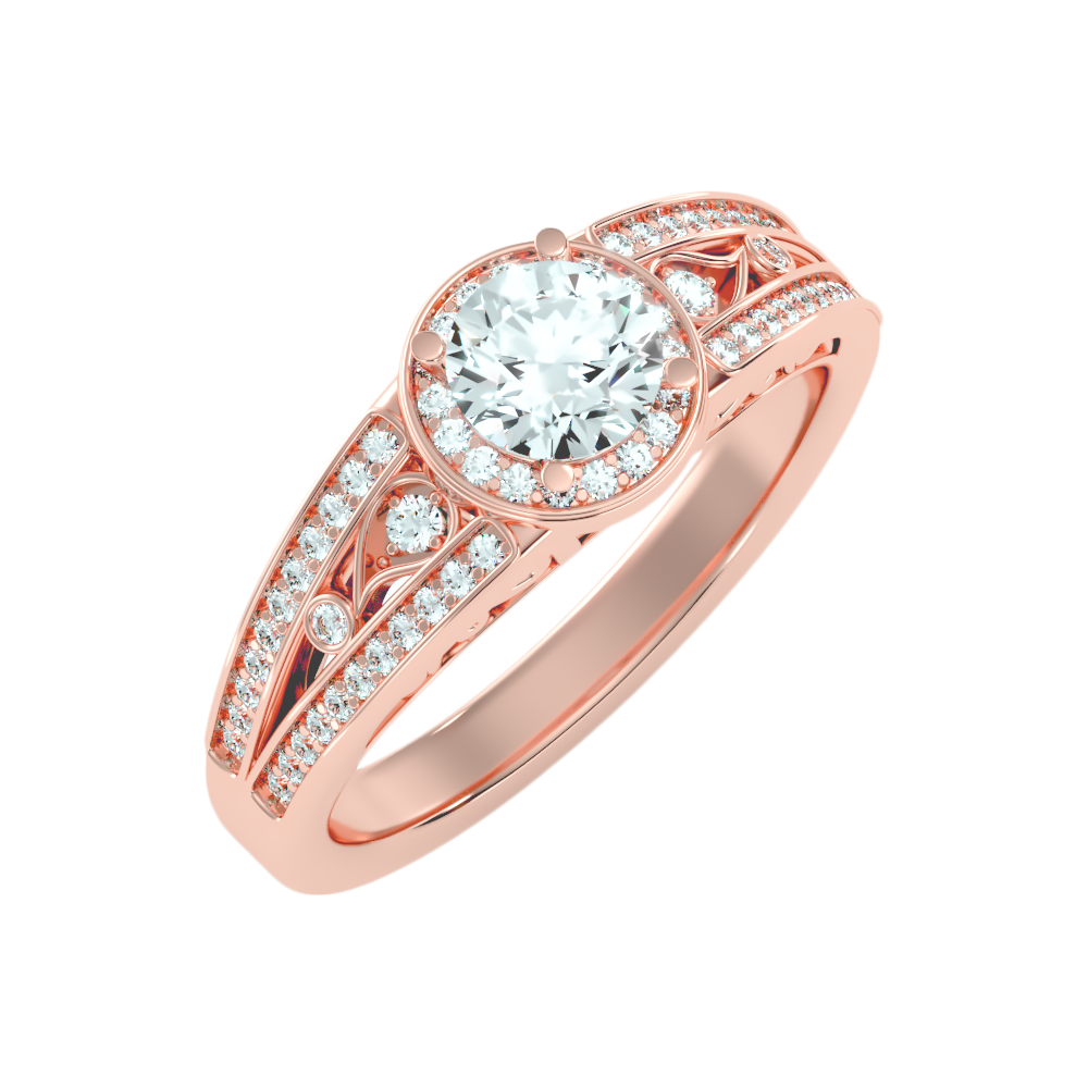 Ecstatic Halo Diamond Ring - One