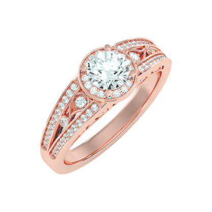 Ecstatic Halo Diamond Ring - One