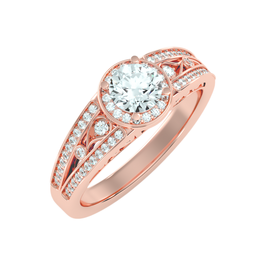 Ecstatic Halo Diamond Ring - One