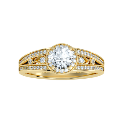 Ecstatic Halo Diamond Ring - Ten