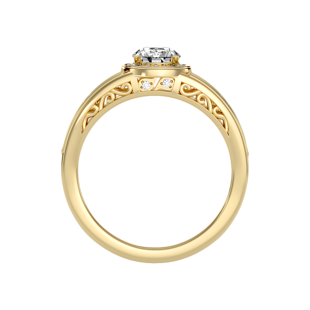 Ecstatic Halo Diamond Ring - Twelve