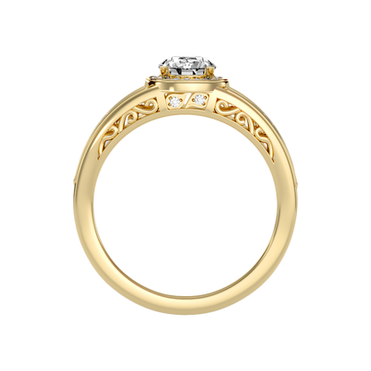 Ecstatic Halo Diamond Ring - Twelve
