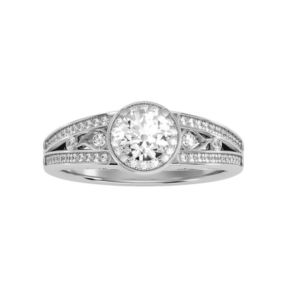 Ecstatic Halo Diamond Ring - Six