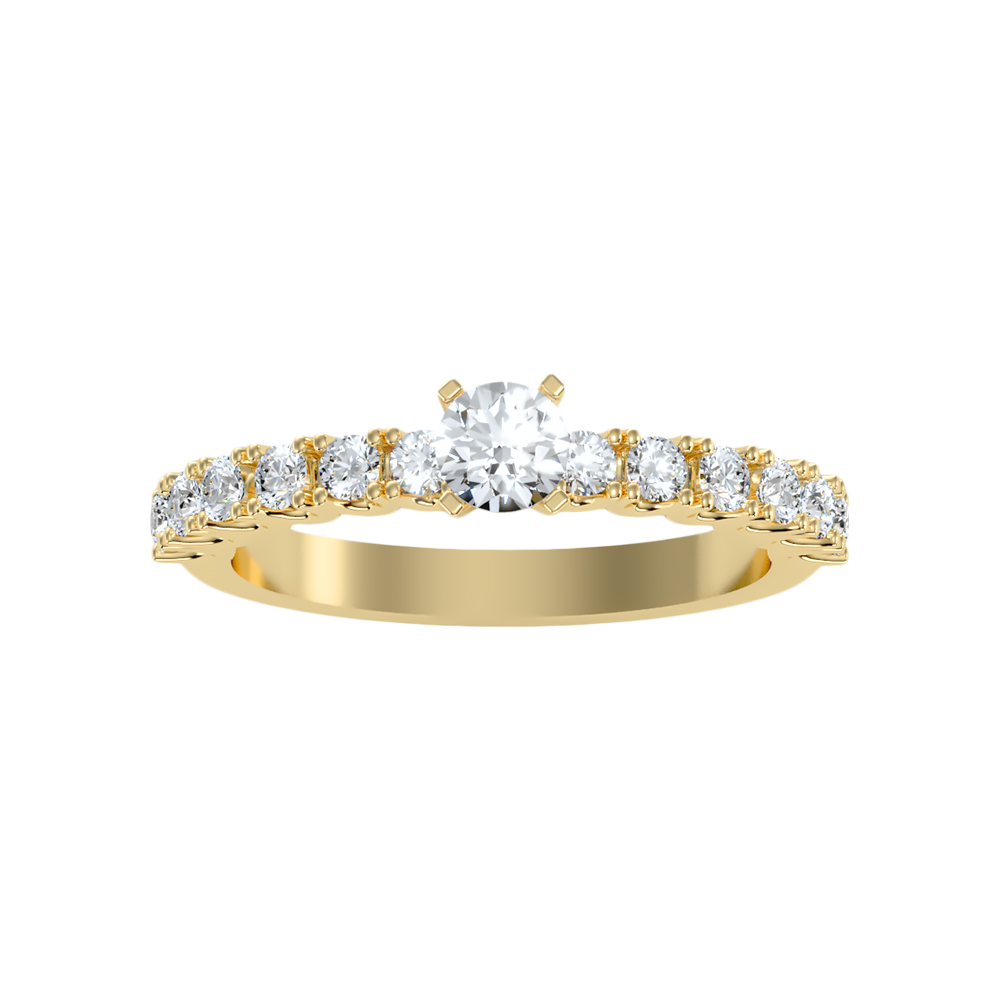Effective Solitaire Ring In 925 Sterling Silver - Ten