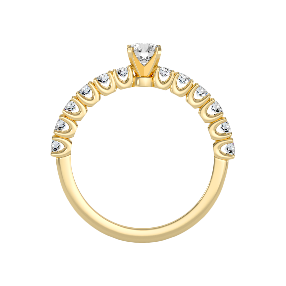 Effective Solitaire Ring In 925 Sterling Silver - Twelve
