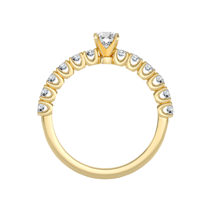 Effective Solitaire Ring In 925 Sterling Silver - Twelve