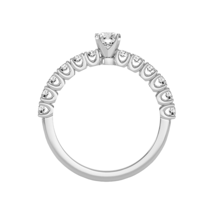 Effective Solitaire Ring In 925 Sterling Silver - Two