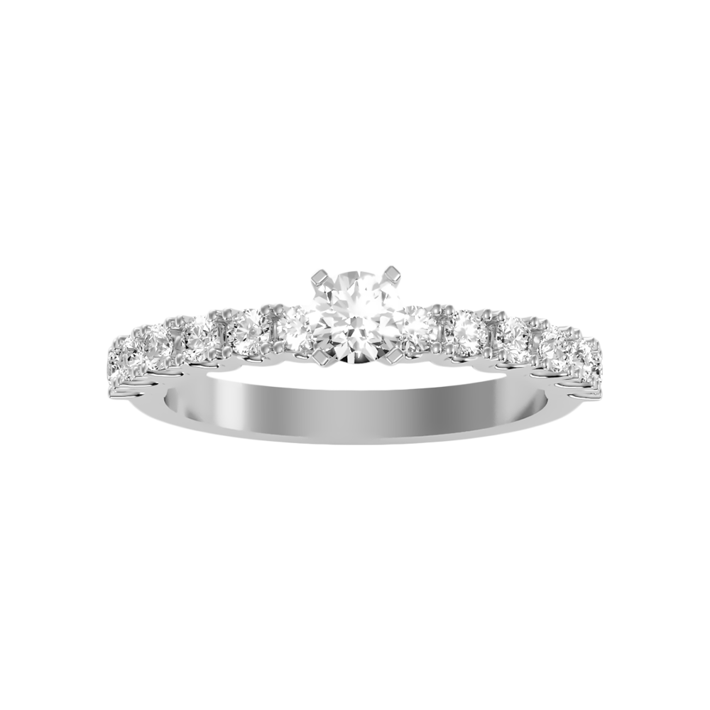 Effective Solitaire Ring In 925 Sterling Silver - Three