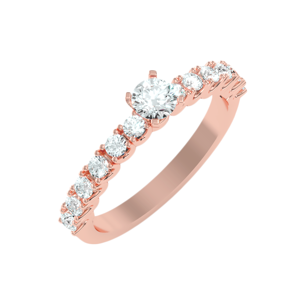 Effective Solitaire Ring In 925 Sterling Silver - Five