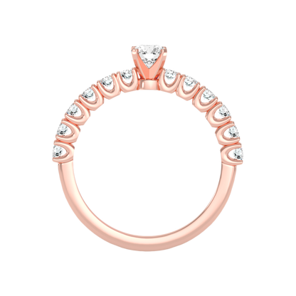 Effective Solitaire Ring In 925 Sterling Silver - Six