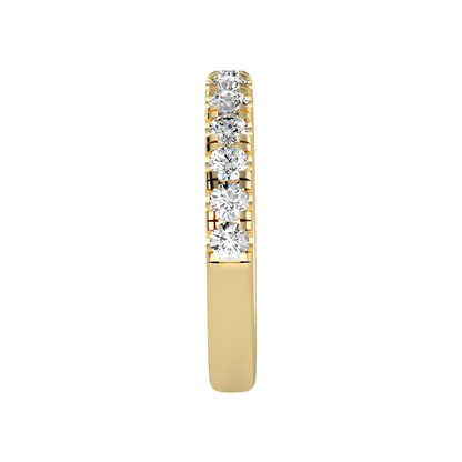 Effervescent Half Eternity Wedding Band In 925 Sterling Silver - Twelve