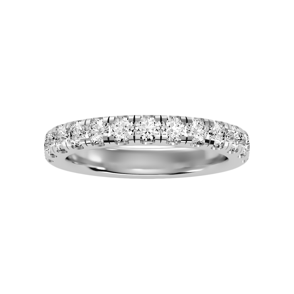 Effervescent Half Eternity Wedding Band In 925 Sterling Silver - Four