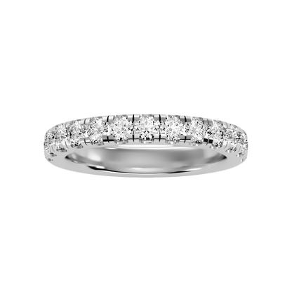 Effervescent Half Eternity Wedding Band In 925 Sterling Silver - Four