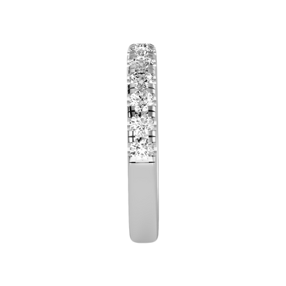 Effervescent Half Eternity Wedding Band In 925 Sterling Silver - Five
