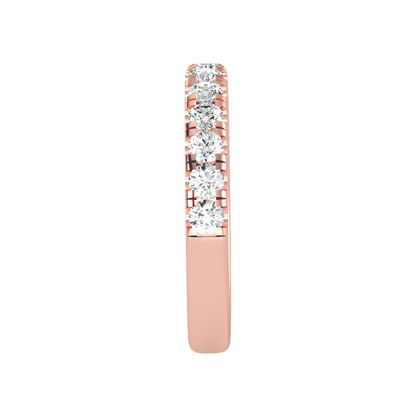 Effervescent Half Eternity Wedding Band In 925 Sterling Silver - Eight
