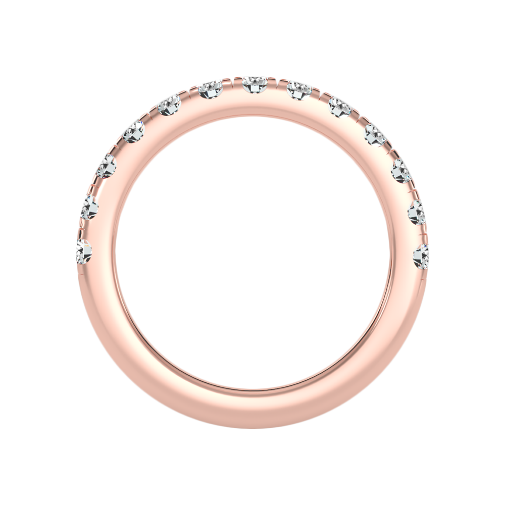 Effervescent Half Eternity Wedding Band In 925 Sterling Silver - Nine