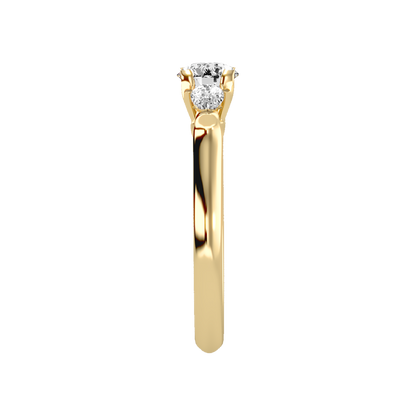 Effer Three Stone Diamond Engagement Ring - Eleven