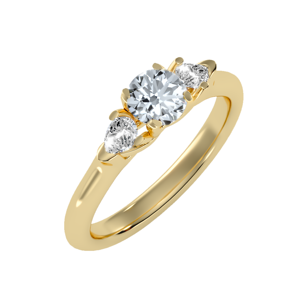 Effer Three Stone Diamond Engagement Ring - Nine