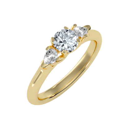 Effer Three Stone Diamond Engagement Ring - Nine