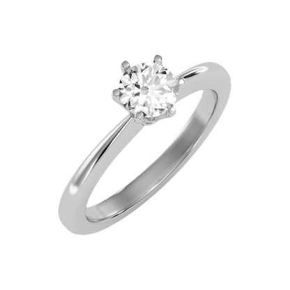 Efficient Solitaire Ring In 925 Sterling Silver - Two