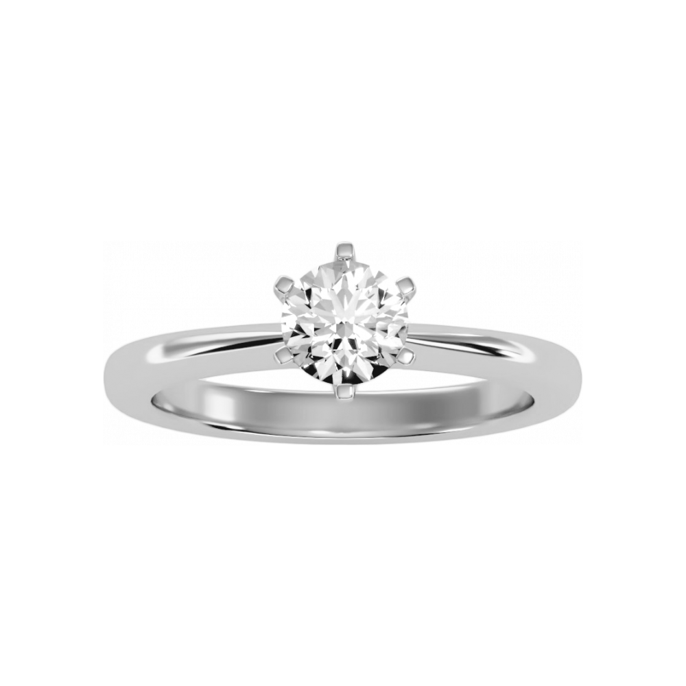 Efficient Solitaire Ring In 925 Sterling Silver - Four