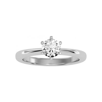 Efficient Solitaire Ring In 925 Sterling Silver - Four