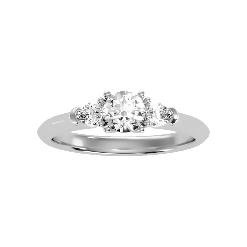 Efflorescence Solitaire Ring In 925 Sterling Silver - Six