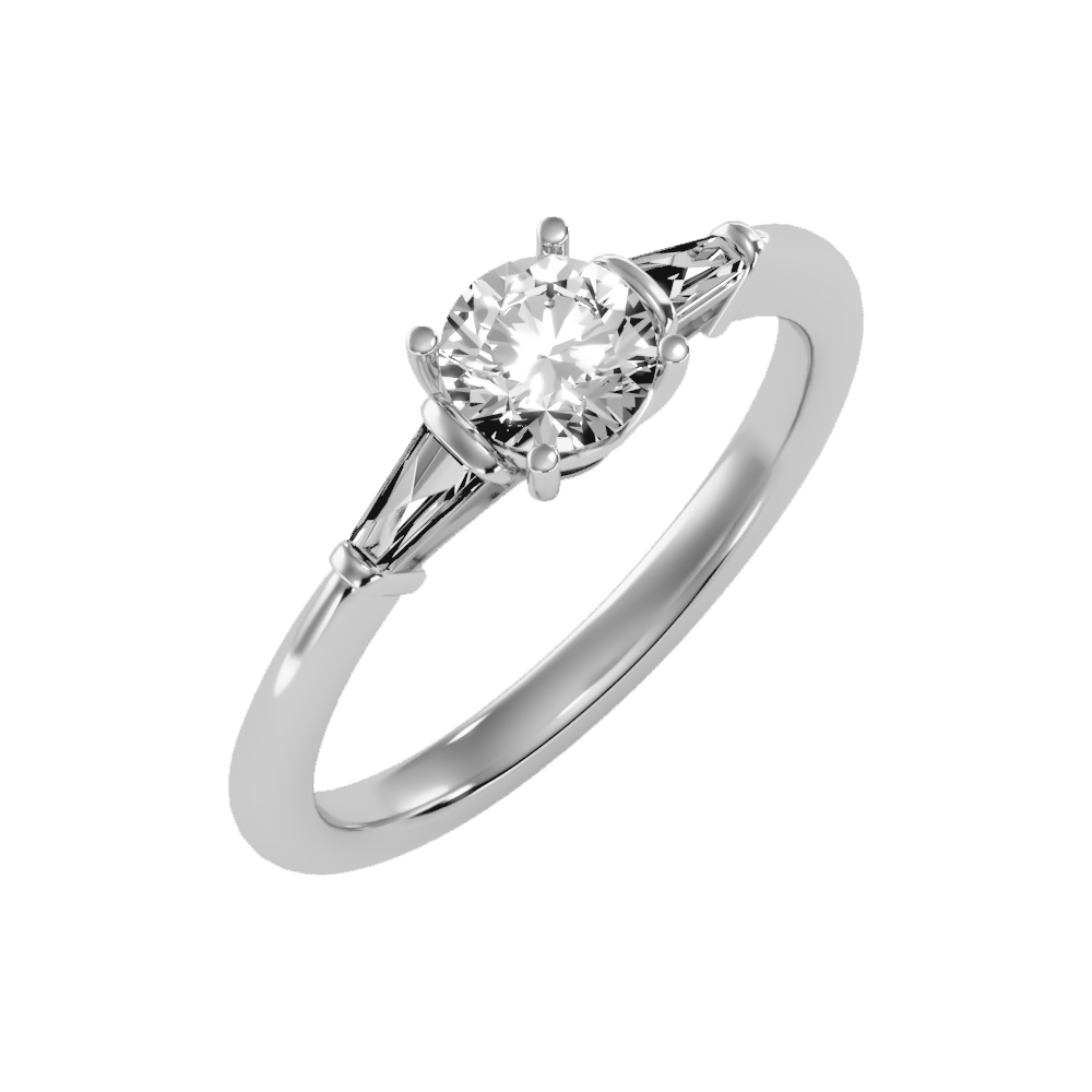 Effulgent Solitaire Ring In 925 Sterling Silver - Five