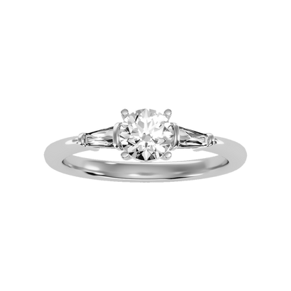 Effulgent Solitaire Ring In 925 Sterling Silver - Six