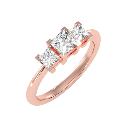 Effulgent Tri Stone Ring - One