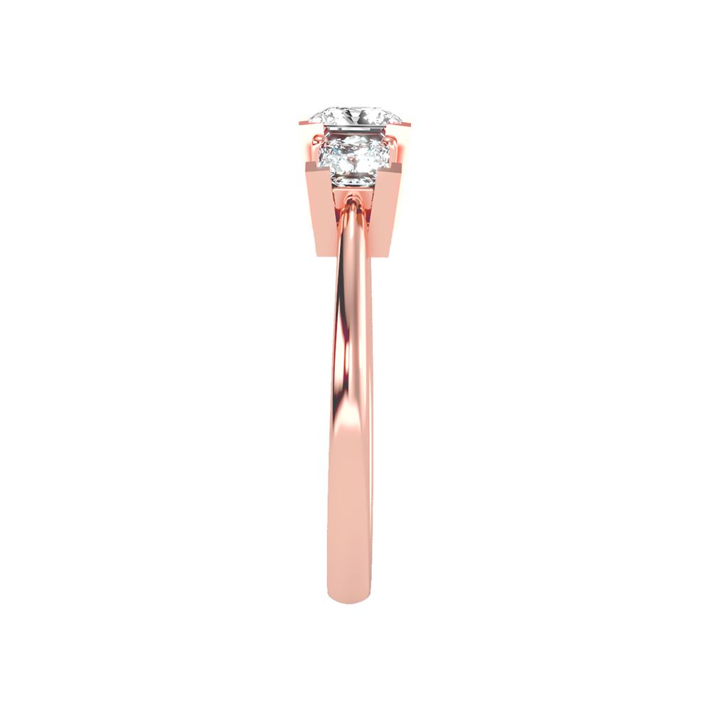 Effulgent Tri Stone Ring - Three