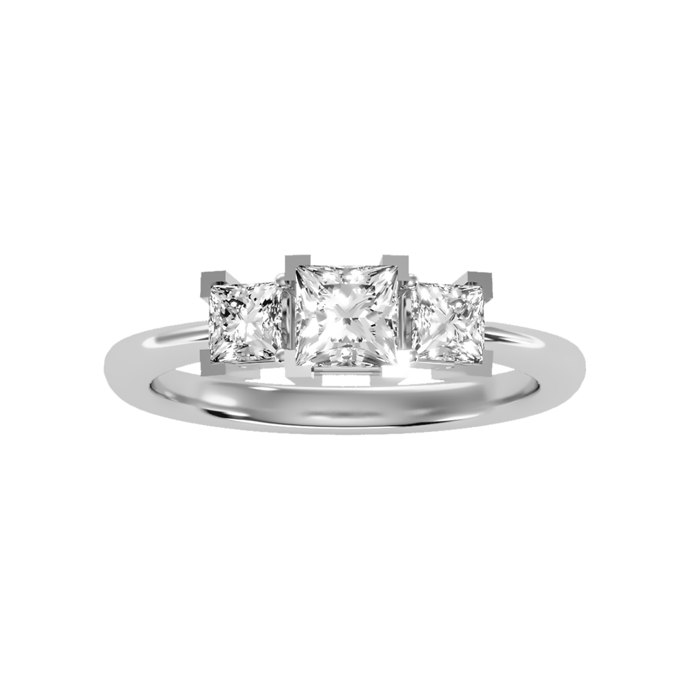 Effulgent Tri Stone Ring - Six