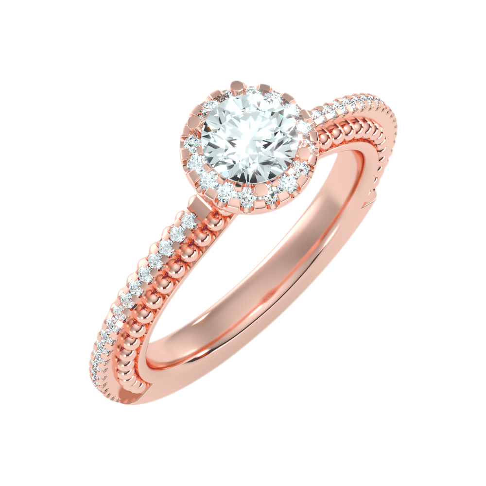 Effusive Halo Diamond Ring - One