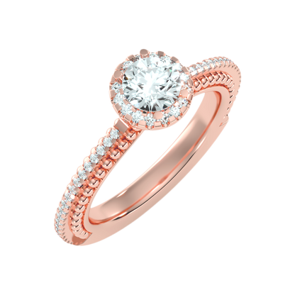 Effusive Halo Diamond Ring - One