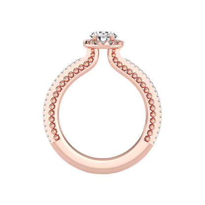 Effusive Halo Diamond Ring - Four