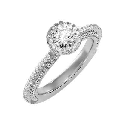 Effusive Halo Diamond Ring - Five