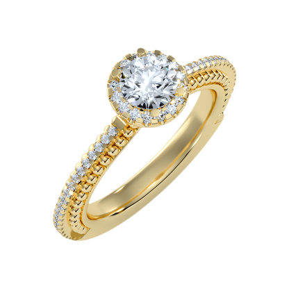 Effusive Halo Diamond Ring - Nine