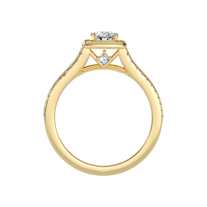 Elated Halo Ring In 925 Sterling Silver - Twelve